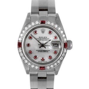 Rolex Ladies 26mm Datejust MOP Diamond-ruby oyster steel
